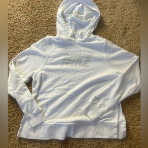 WHITE RINESTONE NIKE HOODIE!
